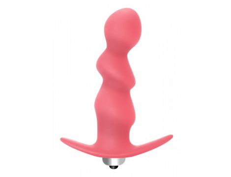 Spiralny korek analny wibrujący Lola Toys różowy 9,5 cm LR44 - 3