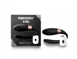 Wibrator parowy UVibe Power Escorts czarny z pilotem 7 funkcji