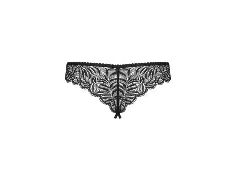 Stringi otwarte koronkowe Obsessive Contica czarne L/XL - 8