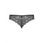 Stringi otwarte koronkowe Obsessive Contica czarne L/XL - 9