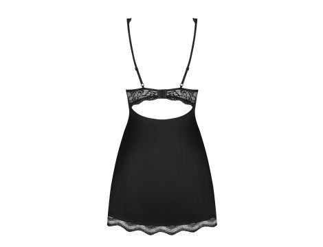 Babydoll Luvae z stringami Obsessive czarny S/M - 6