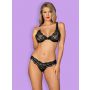 Komplet bielizny Luvae Obsessive koronkowy czarny S/M - 4