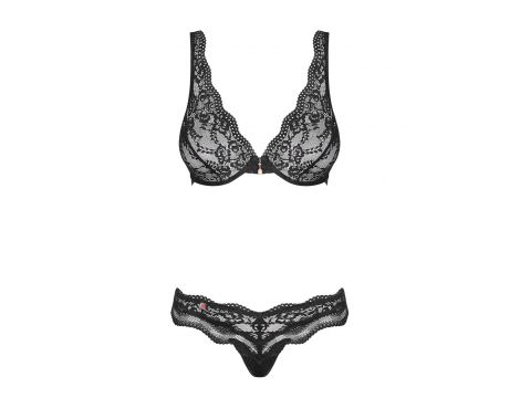 Komplet bielizny koronkowej Luvae Obsessive czarny L/XL - 5