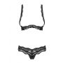 Komplet bielizny Luvae otwarty Obsessive czarny S/M - 6