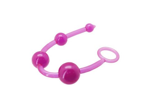 Koraliki analne Timeless Jelly fioletowe 4 kulki PVC - 3