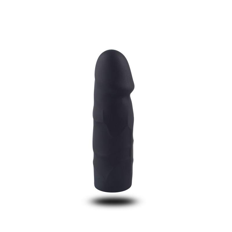 czarne majtki strap-on z silikonowym dildo 10 cm