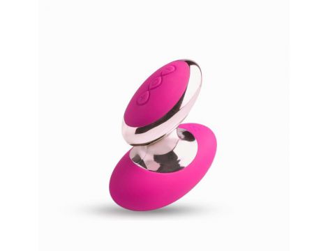 Wibrator silikonowy Lotus Toyz4lovers różowy 10 cm akumulatorowy - 4
