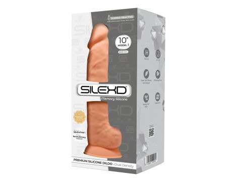 Dildo z cyberskóry Silexd Model 1 cieliste 25 cm - 4