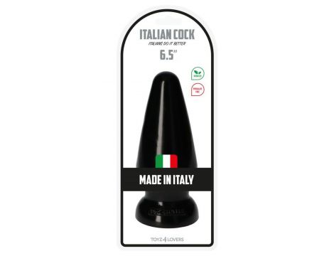 Korek analny Italian Cock Toyz4lovers PVC czarny 16,5 cm - 4