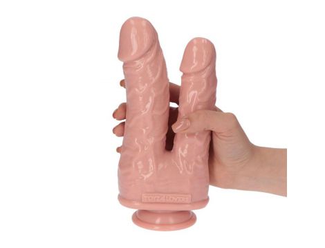 Podwójne dildo realistyczne Toyz4lovers cieliste 18 cm - 2