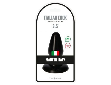 Korek analny Italian Cock Toyz4lovers czarny 9,5 cm - 4