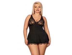 Babydoll Luvae z stringami Obsessive czarne XXL