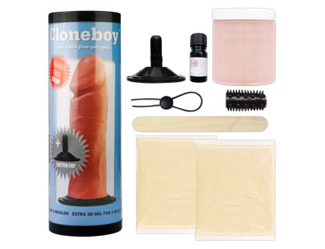 Zestaw do odlewu penisa Cloneboy ssący różowy 20 cm - 2