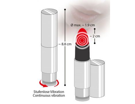 Wibrator szminka You2Toys czerwony 8,7 cm - 11