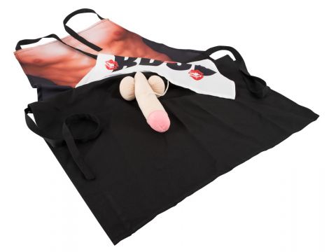 Fartuch erotyczny BIG BOSS z pluszowym penisem - 3