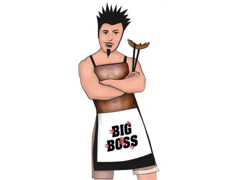 Fartuch erotyczny BIG BOSS z pluszowym penisem - 5
