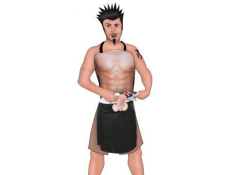 Fartuch erotyczny BIG BOSS z pluszowym penisem - 7