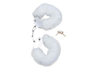 Kajdanki pluszowe białe Fetish B Series