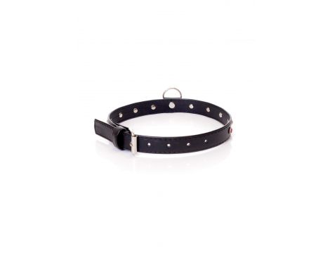 Obroża z kryształkami Fetish B Series różowa 2 cm - 2