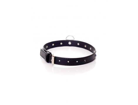 Obroża z kryształkami Fetish B Series granatowa 2 cm - 2