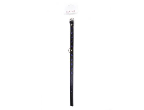 Obroża z kryształkami Fetish B Series granatowa 2 cm - 3