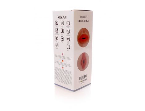 Masturbator Susan Double Delight 2.0 z wibracją 36 funkcji USB 22 cm - 12