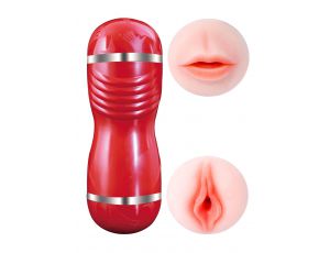 Masturbator dwustronny CLEO Double Delight 3.0 CyberSkin 21.5 cm