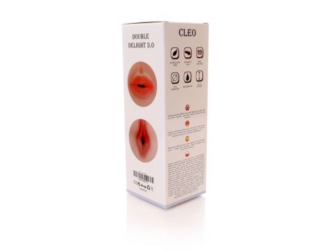 Masturbator dwustronny CLEO Double Delight 3.0 CyberSkin 21.5 cm - 10