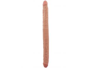 Dildo podwójne ToyJoy jasny odcień skóry 40 cm