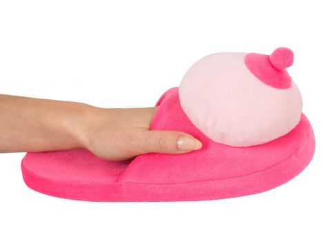 Pluszowe pantofelki z biustem różowe rozmiar 42 45 - 11