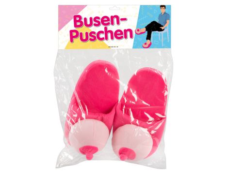 Pluszowe pantofelki z biustem różowe rozmiar 42 45 - 2