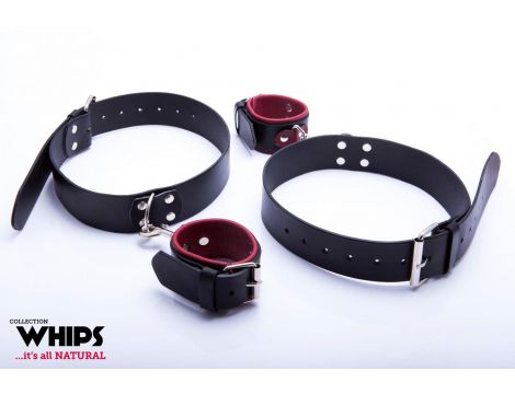 Kajdanki skórzane na uda damskie Whips Collection