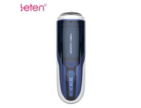 Masturbator Leten rotacyjny z wibracjami niebieski 32 cm
