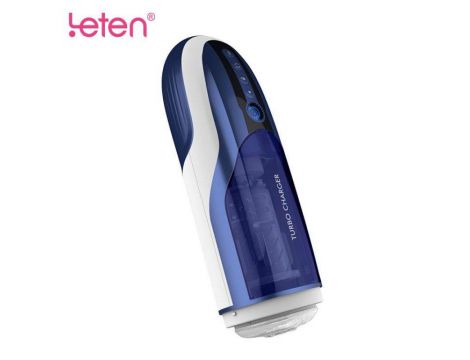 Masturbator Leten rotacyjny z wibracjami niebieski 32 cm - 6