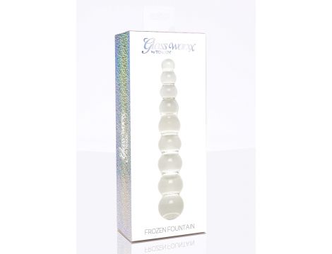Dildo szklane ToyJoy Frozen Fountain transparentne 22 cm - 4