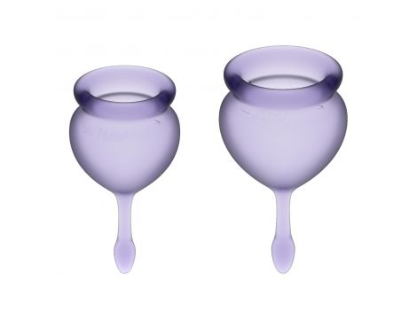 Zestaw kubeczków menstruacyjnych Satisfyer Feel Good fioletowy