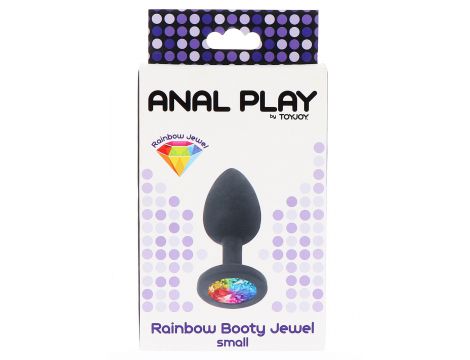 Korek analny z kamieniem ToyJoy czarny 7 cm - 2