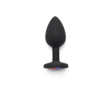 Korek analny z kamieniem ToyJoy czarny 7 cm - 3