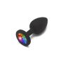 Korek analny z kamieniem ToyJoy czarny 7 cm - 2