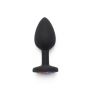 Korek analny z kamieniem ToyJoy czarny 7 cm - 4