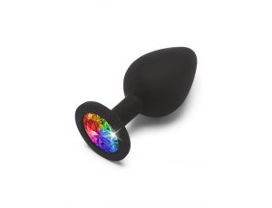 Korek analny ToyJoy Booty Jewel silikonowy czarny 8 cm