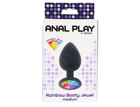 Korek analny ToyJoy Booty Jewel silikonowy czarny 8 cm - 2