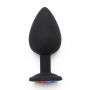 Korek analny Rainbow Booty Jewel Large ToyJoy czarny 9 cm - 4