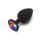 Korek analny Rainbow Booty Jewel Large ToyJoy czarny 9 cm