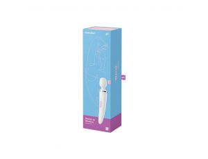 Wibrator Satisfyer Wand-er Woman (Biały/Chrom)