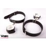 Skórzana uprząż Whips Collection na uda biała - 2