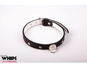 Obroża damska wąska Whips Collection biała