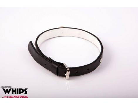 Obroża damska wąska Whips Collection biała - 2