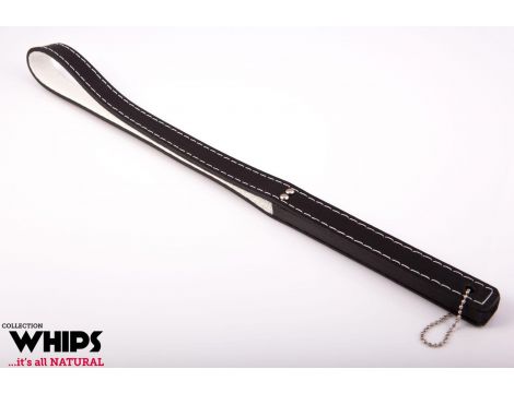 Pejcz pas do chłosty Whips Collection skórzany biały 37 cm