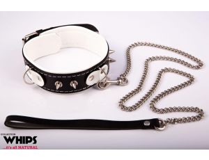 Obroża ze smyczą Whips Collection koniakowa